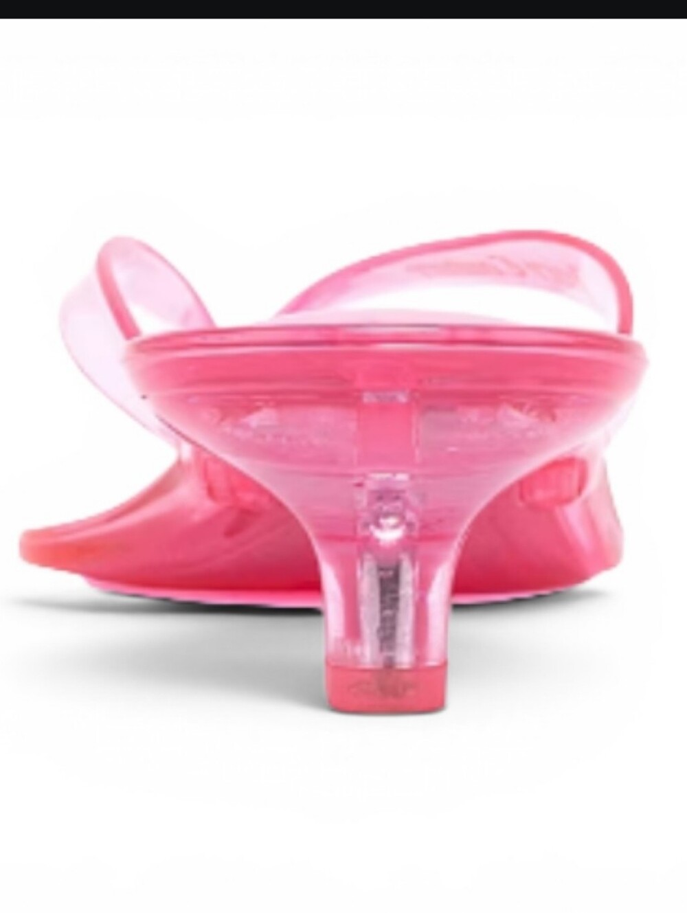 NIB Juicy Couture Clear Pink Jelly Toe-Post Slide Sandals Size-9 - Picture 8 of 8